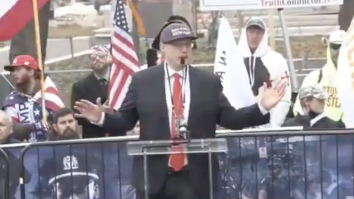 Watch: Hundreds of maskless Trump supporters hug as COVID truther brags about 'mass-spreader event'