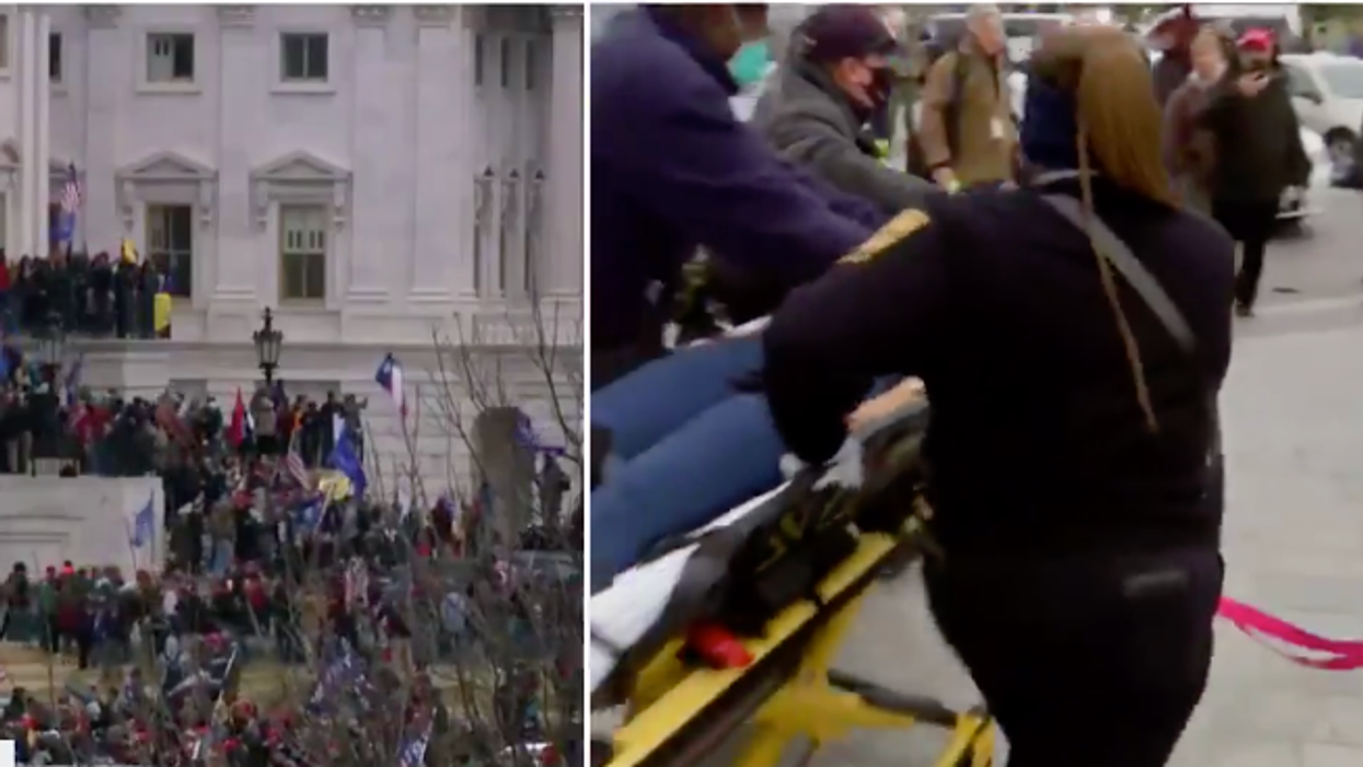 Woman in 'critical condition' after shooting on Capitol grounds as Trump supporters storm building