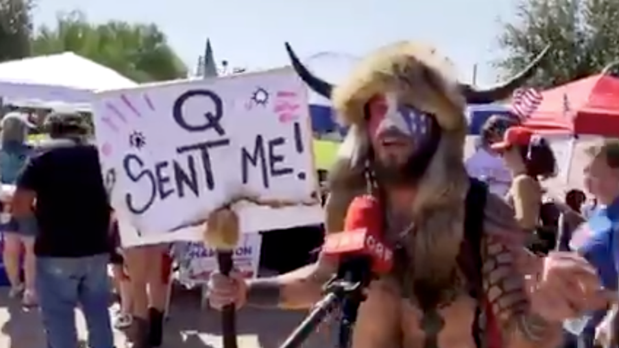 QAnon shaman accidentally unravels GOP impeachment defense: 'He came at the request of the president'