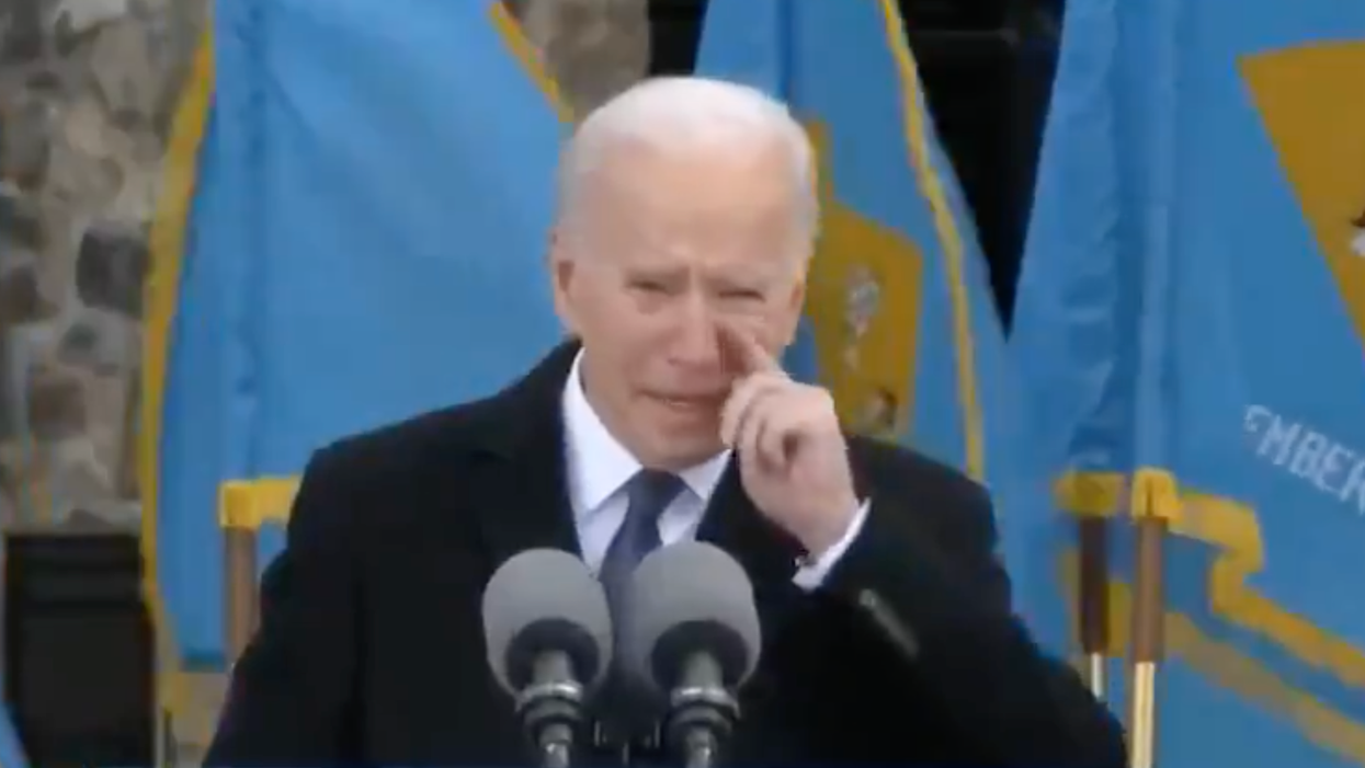 Biden chokes up with emotion in pre-inauguration speech
