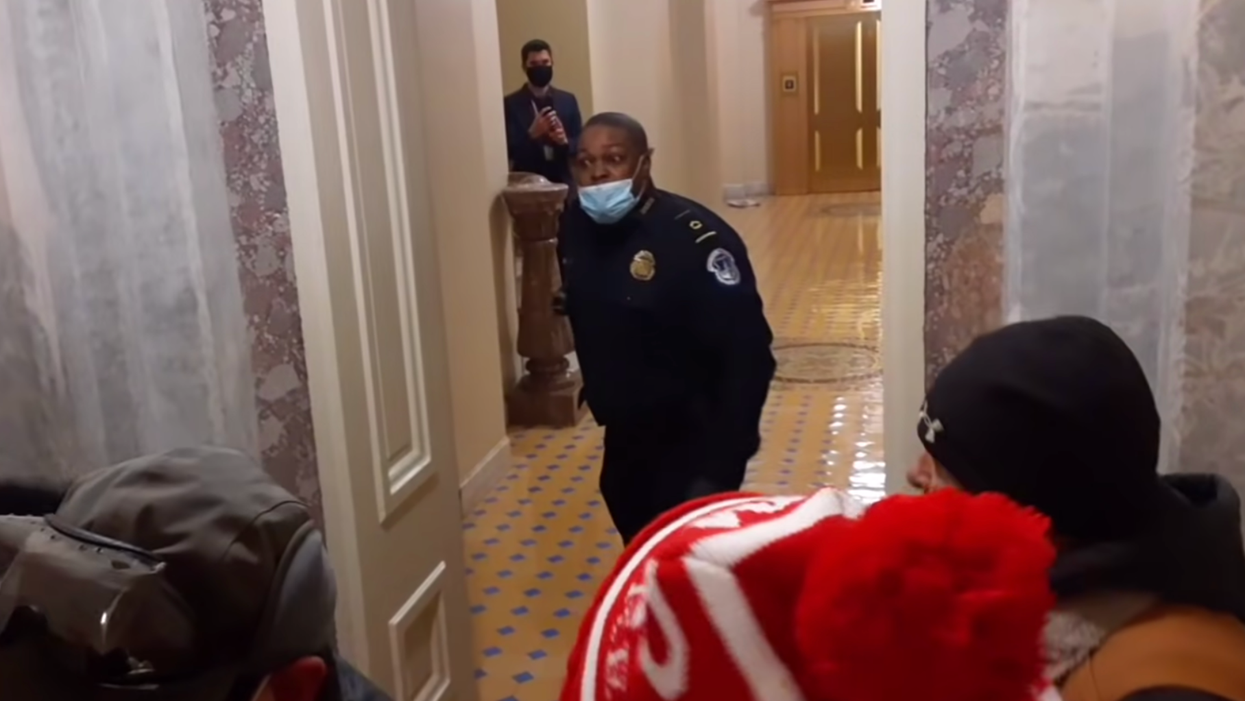 Officer who led Capitol riot mob away from Senate Chamber escorts VP Harris to inaugural ceremony