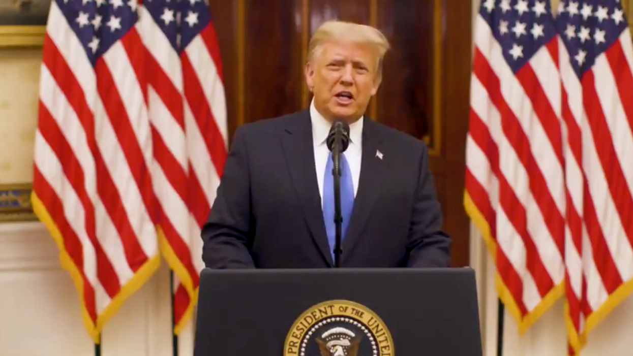 Trump slammed for 'puffery and lies' in departing speech as he tells America 'have a good life'