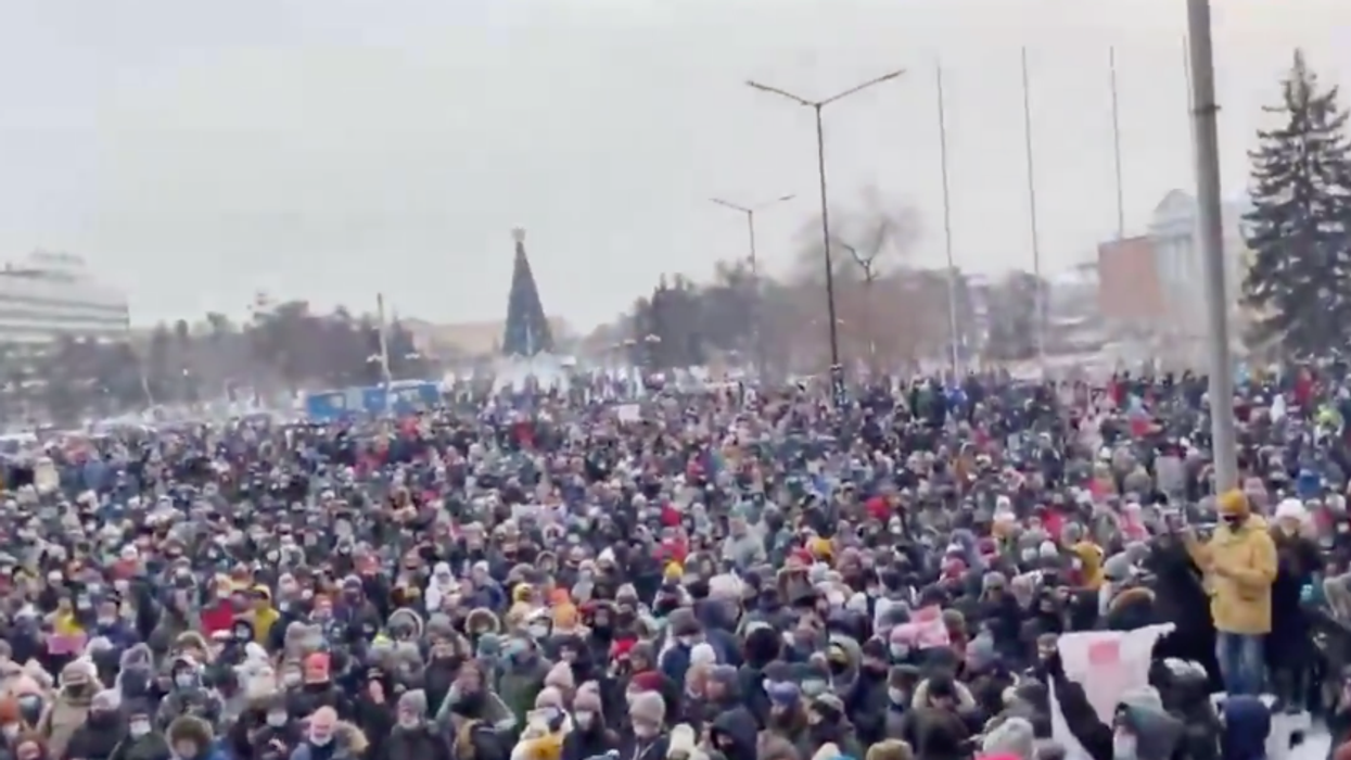 Russians in 38 cities brave freezing temperatures to protests against Putin jailing his biggest opponent