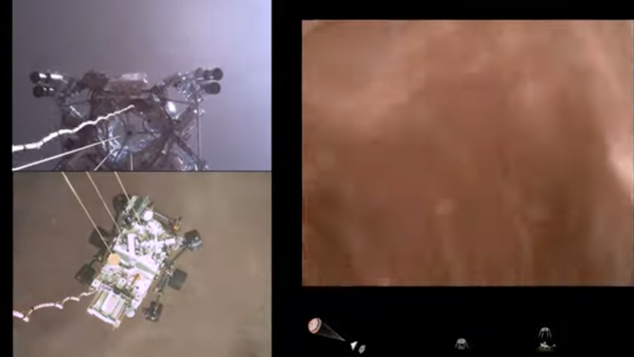 Listen to the 'thunk' as the new rover lands on Mars