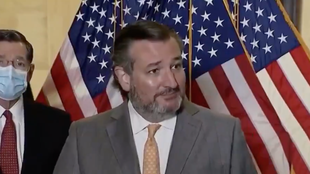 Ted Cruz refuses to put on a mask when asked — because he's on TV