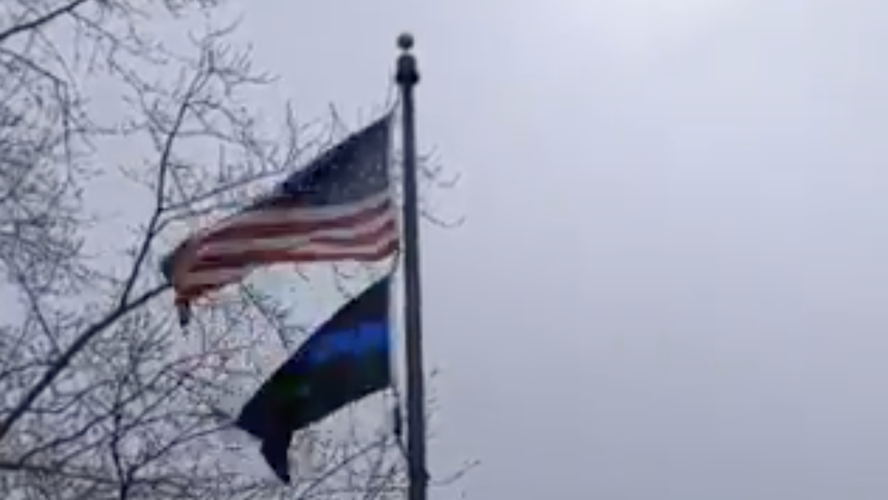 'They just can't stop telling on themselves': Cops' thin blue line flag spurs outrage after civilian killing