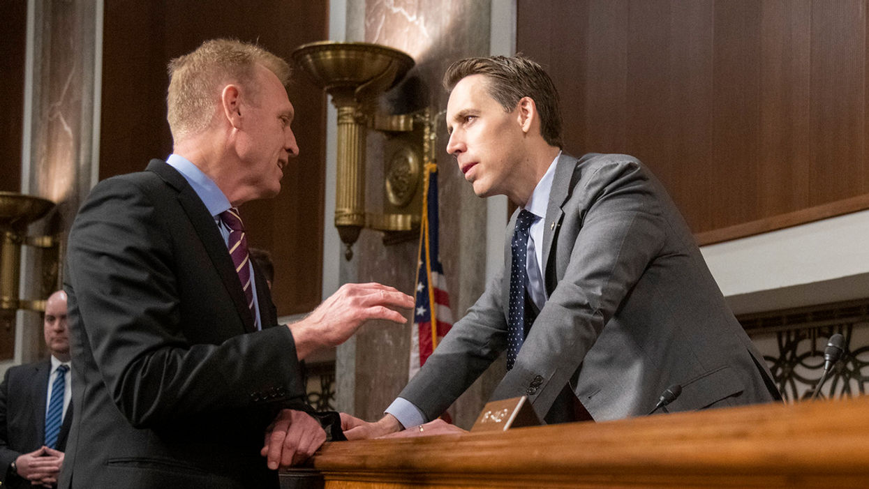'Fascist traitor' Josh Hawley blasted for posing with troops protecting Capitol: 'You are the Reason they have to be there'
