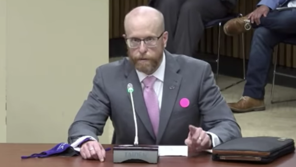 Watch: Father arrested for going over allotted time while testifying against Arkansas ban on trans healthcare