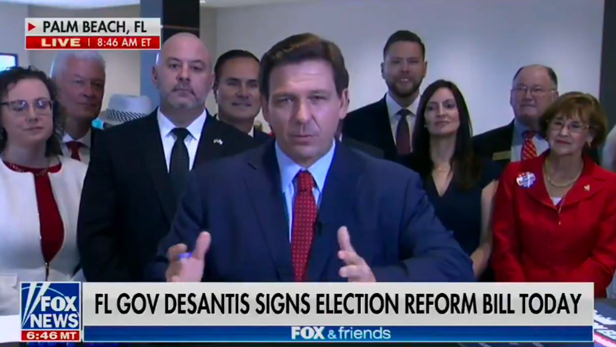 ‘That’s not normal’: DeSantis signs voter suppression bill into law — bars all local news but gives Fox 'exclusive'