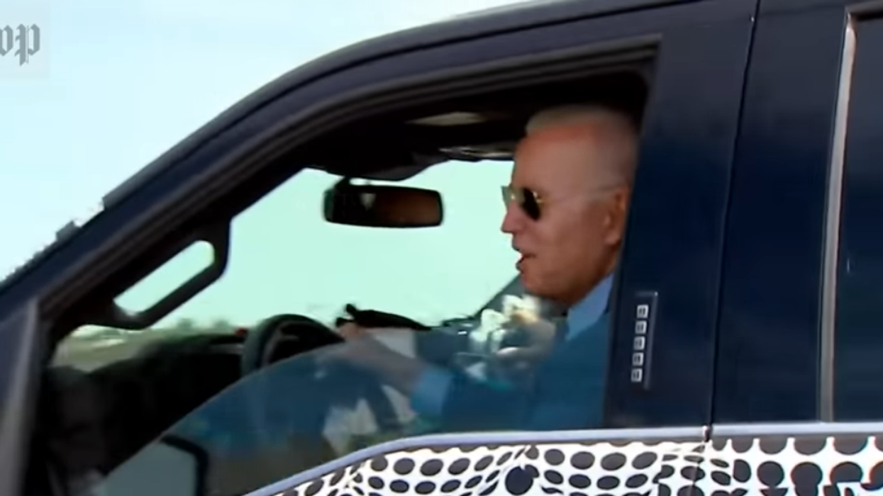 There's now even a right-wing conspiracy about Biden's electric F-150 drive