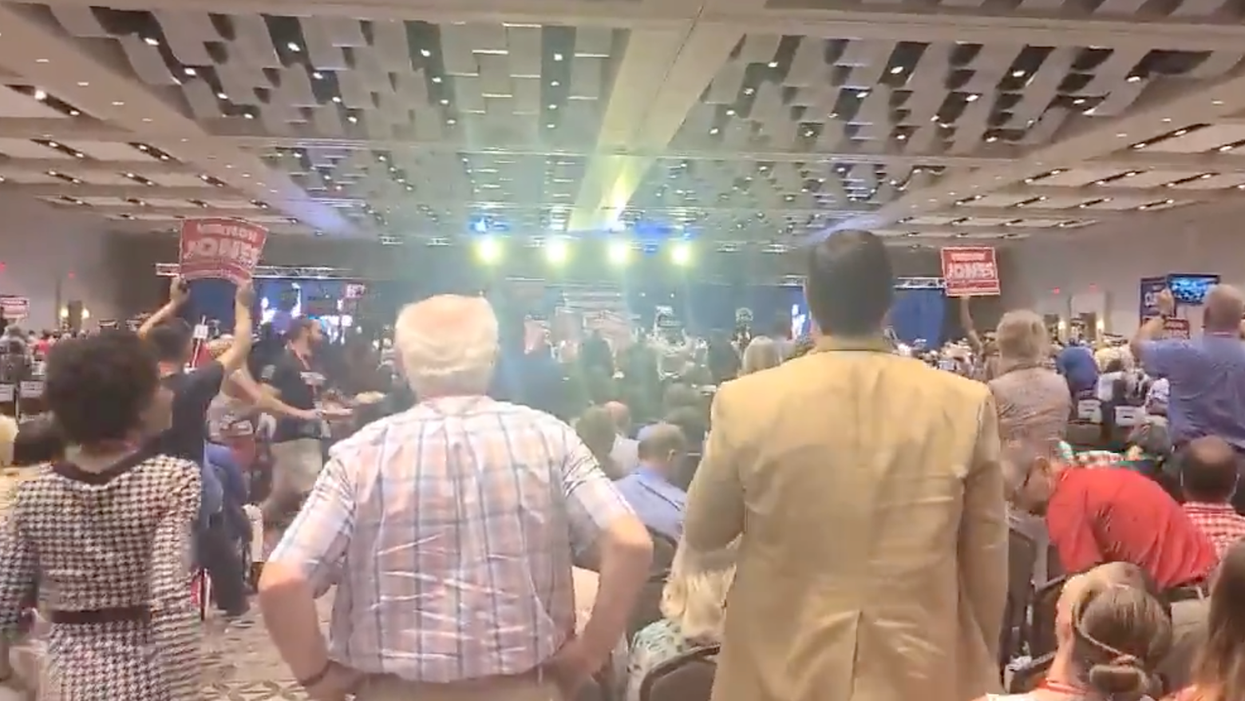 Gov. Brian Kemp gets aggressively booed by Republicans at a Georgia GOP convention