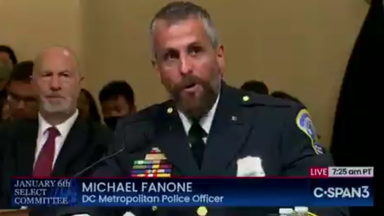 'Disgraceful': Capitol police officer fights back tears as he calls out Republicans for 'betraying their oath of office'