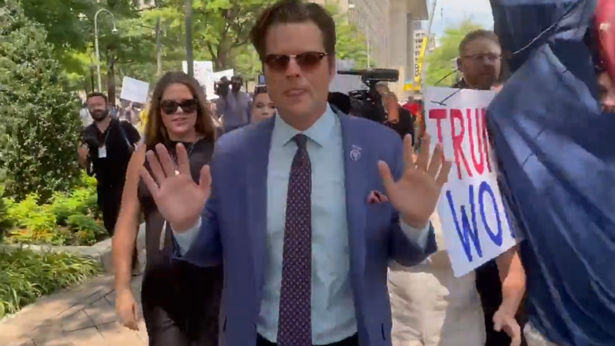 Gaetz hastily rushed out of press conference as reporter repeatedly asks: 'Are you a pedophile?'