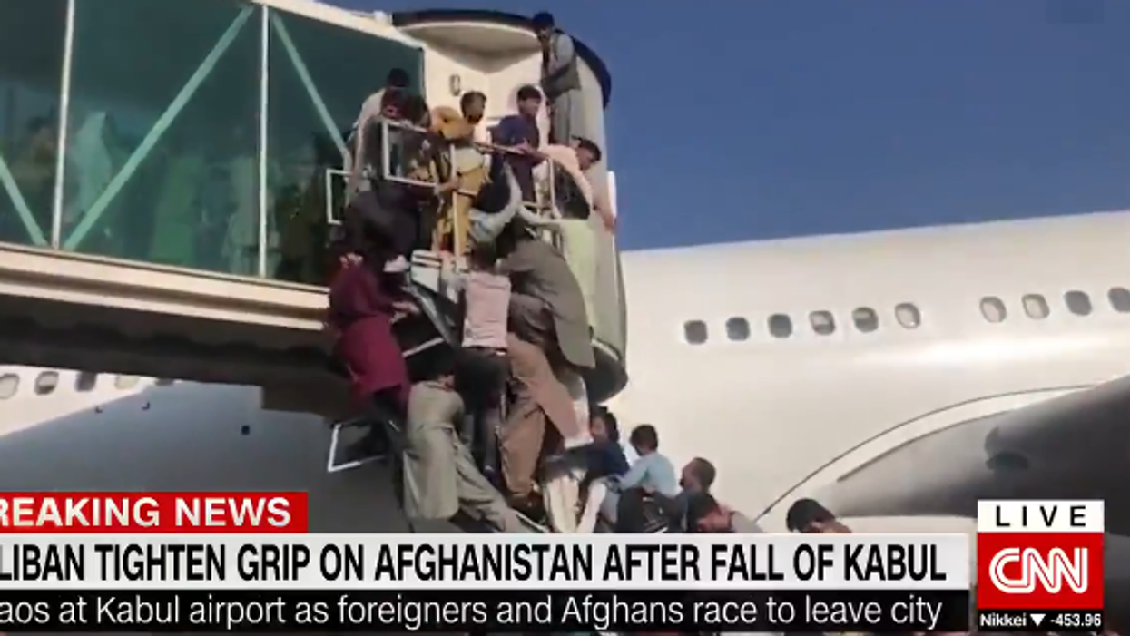 Watch: Harrowing video shows Kabul airport overwhelmed as Afghans desperately try to escape Taliban rule