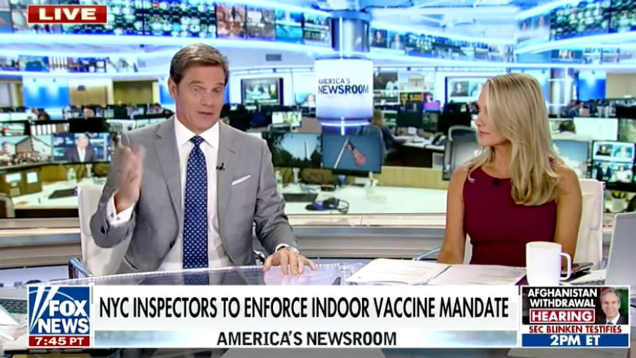 Fox News host storms out of restaurant after he's asked for photo ID with his vaccine card