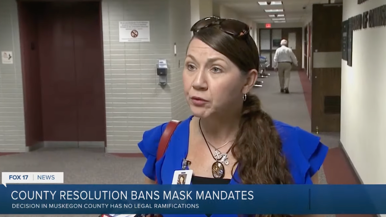 Right-wing commissioner snaps after reporter points out her anti-vaccine resolution is toothless: 'That is treasonous'