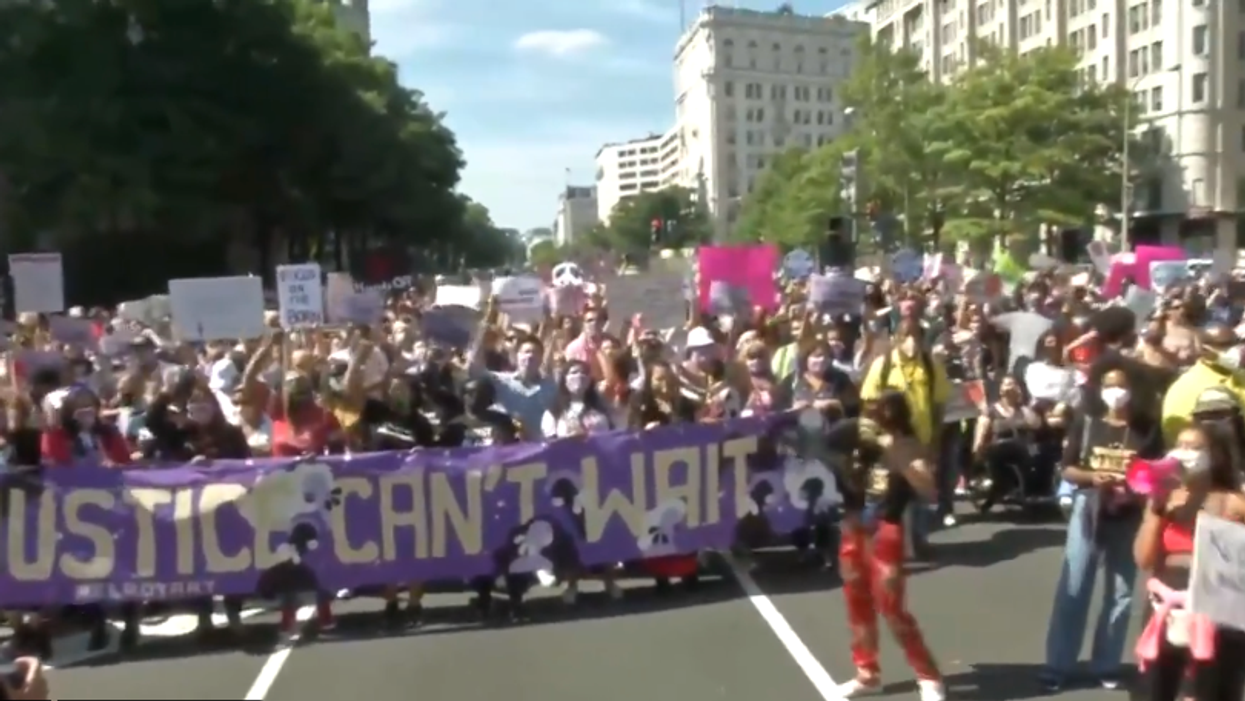 Women rally for abortion justice amid 'unprecedented attack' on reproductive rights