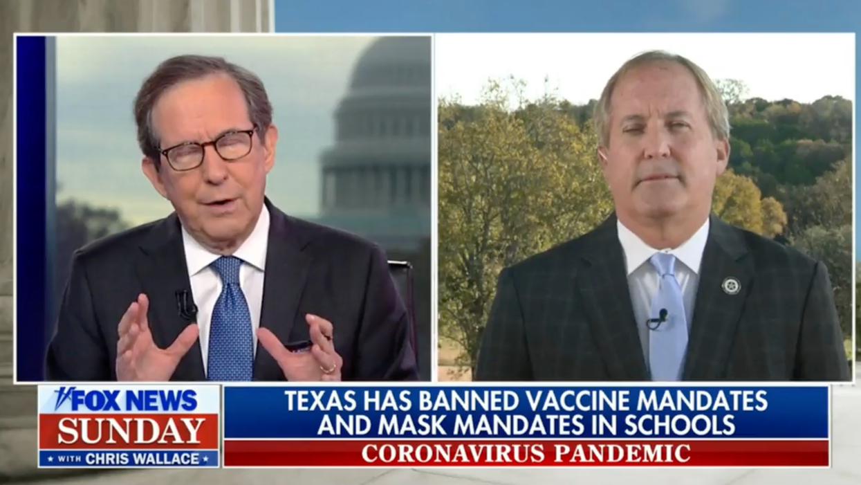 Fox News’ Chris Wallace corners Texas AG for blatant hypocrisy on vaccine mandates: 'That’s not consistent'