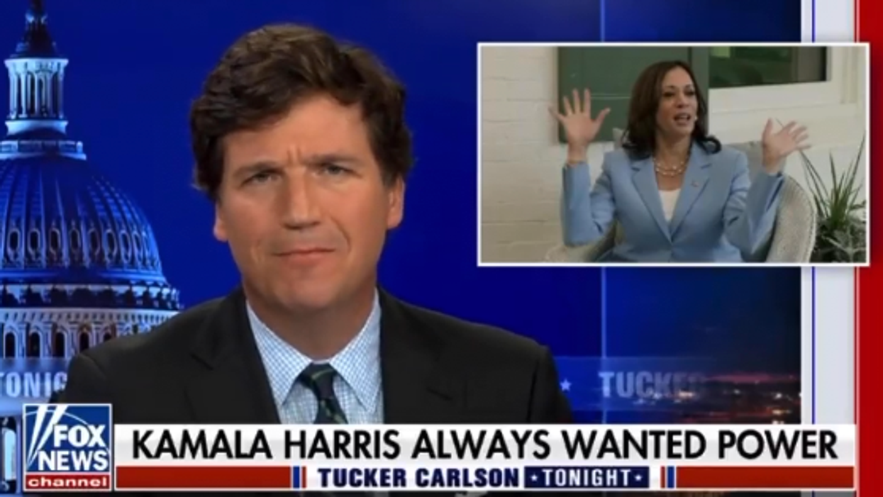 Tucker Carlson falsely claims Kamala Harris is 'not from this country' because she went to high school in Canada