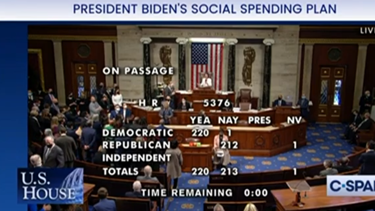 Watch: House Democrats erupt in applause after passing Biden’s Build Back Better bill