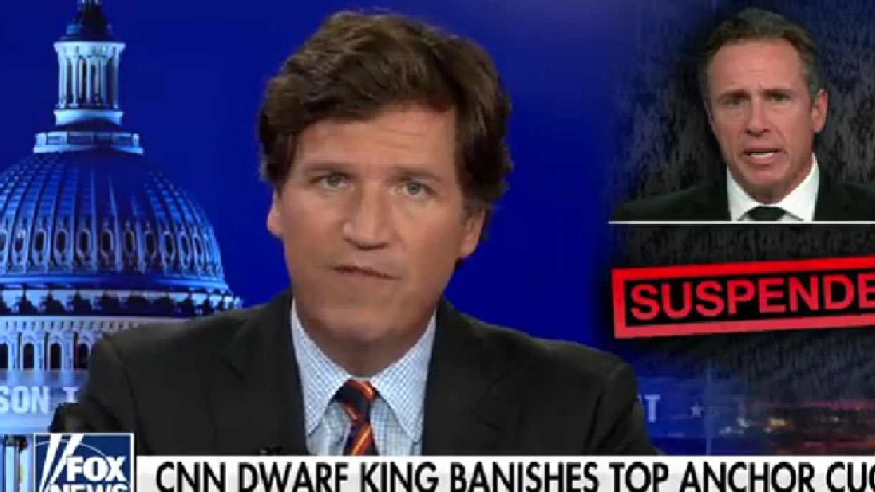 Fox News' Tucker Carlson defends Chris Cuomo's shocking ethical breach — while calling him an 'idiot'