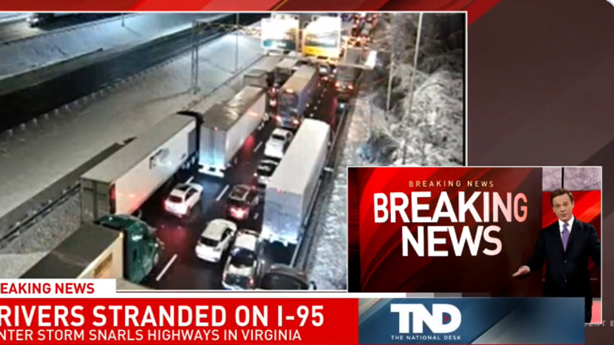 Sen. Tim Kaine, NBC reporter, among hundreds stuck in massive traffic jam overnight after winter storm paralyzed DC