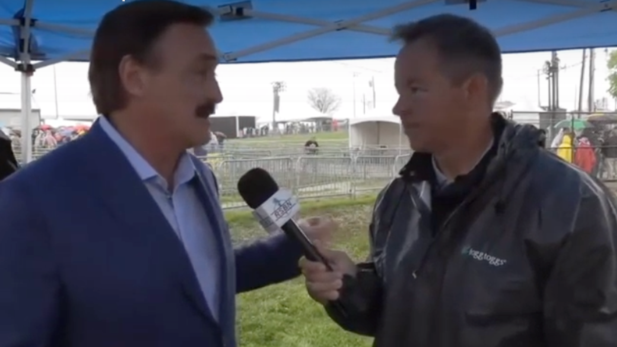 Mike Lindell was upset over Supreme Court leak hogging attention so he crashed Donald Trump's rally