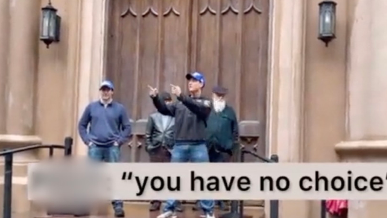 'Your body is mine': Video shows anti-abortion activists telling pro-choice protestors 'not your choice, not your body'