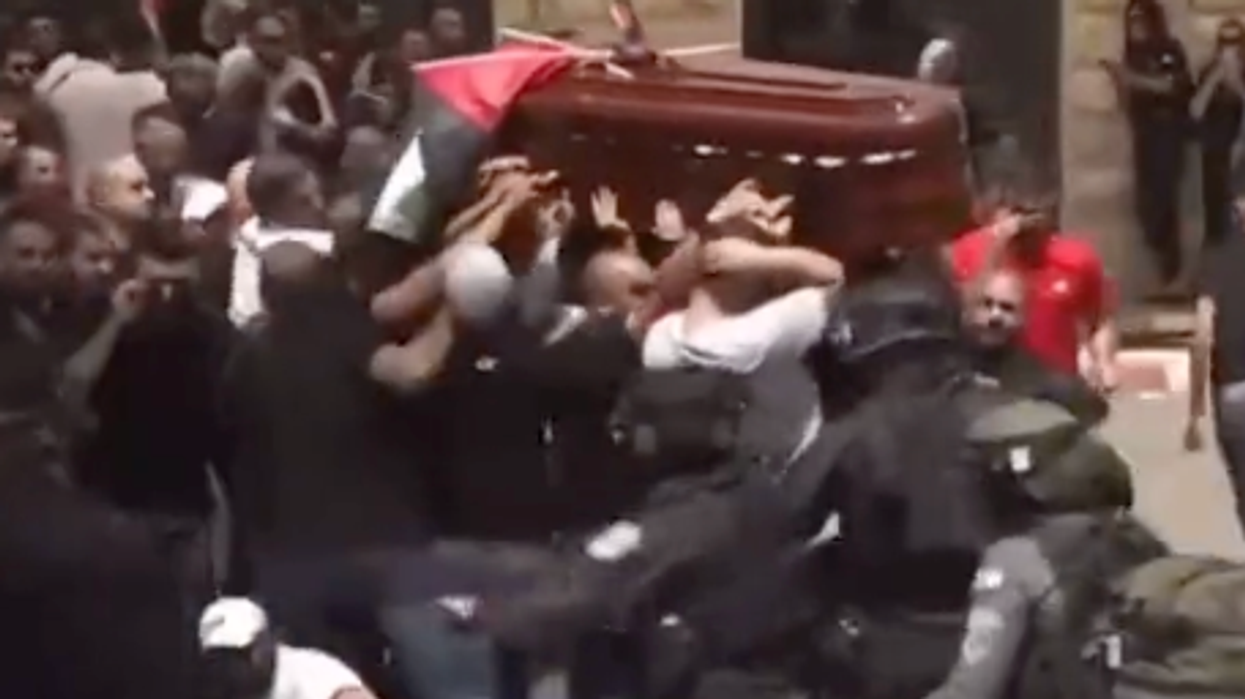 Israeli Defense Forces attack peaceful funeral procession of slain Palestinian Al Jazeera journalist