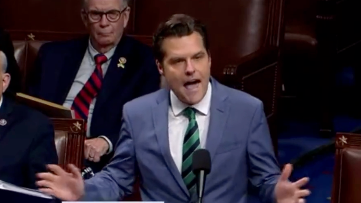 Watch: Matt Gaetz's solution to gun violence is to perpetually arm everybody everywhere