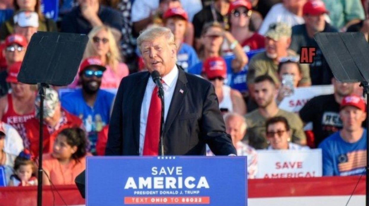 'Dramatic, sad music' scored the finale of Donald Trump's resentful Saturday speech