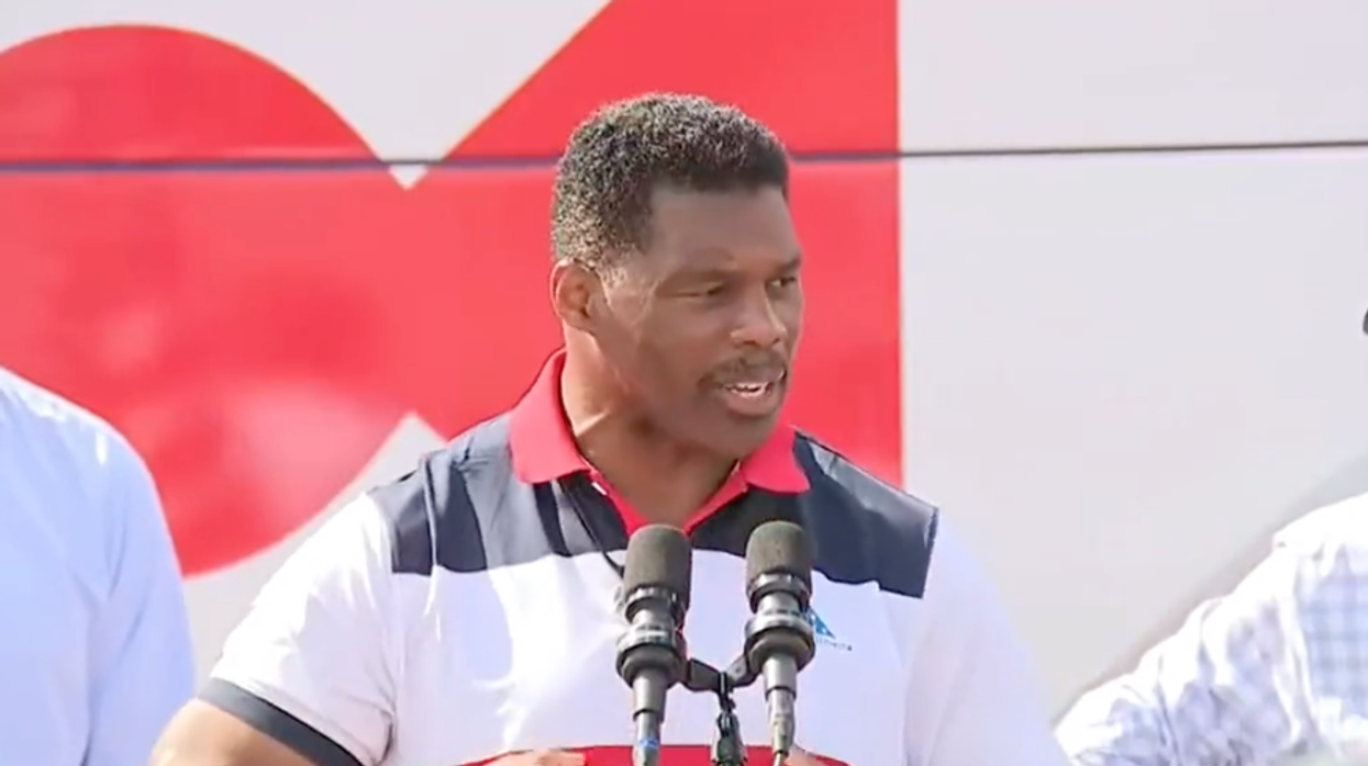 Watch: Herschel Walker shares a story about cows at campaign event