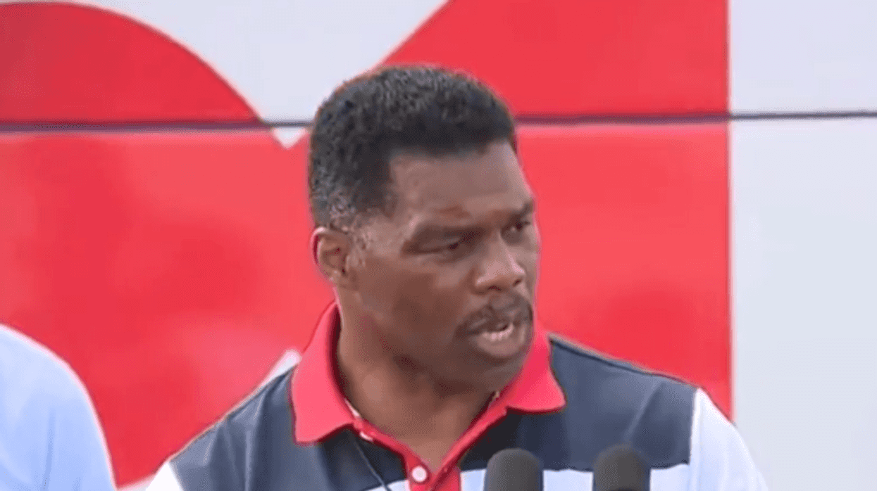 Watch: Herschel Walker makes Tom Cotton laugh by mocking transgender servicemembers