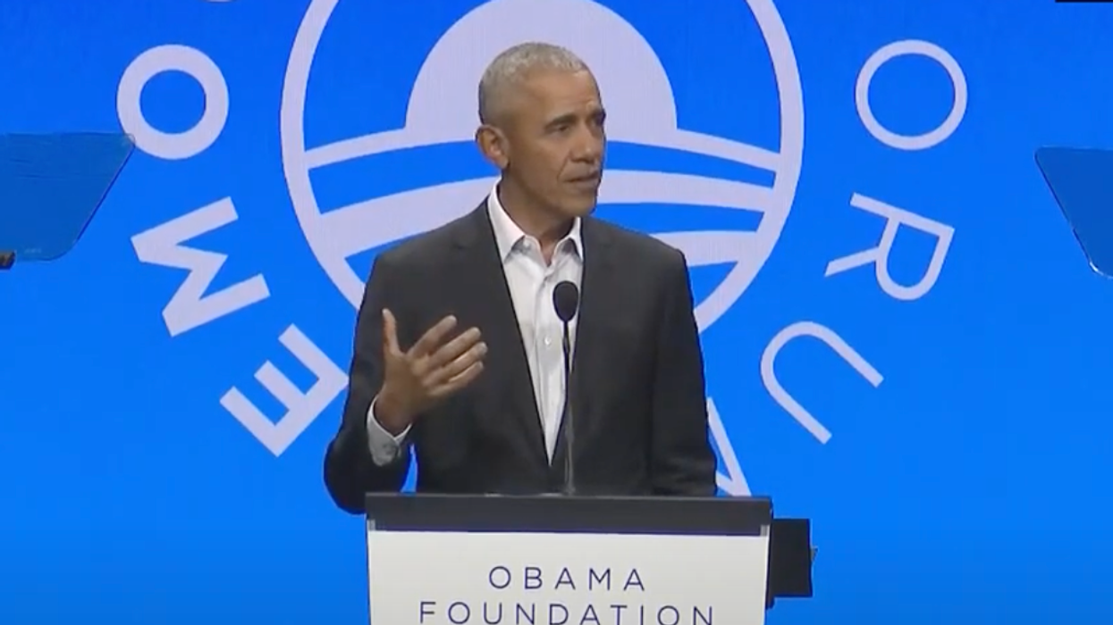 Watch: Barack Obama issues somber warning that democracy is 'under assault around the world'