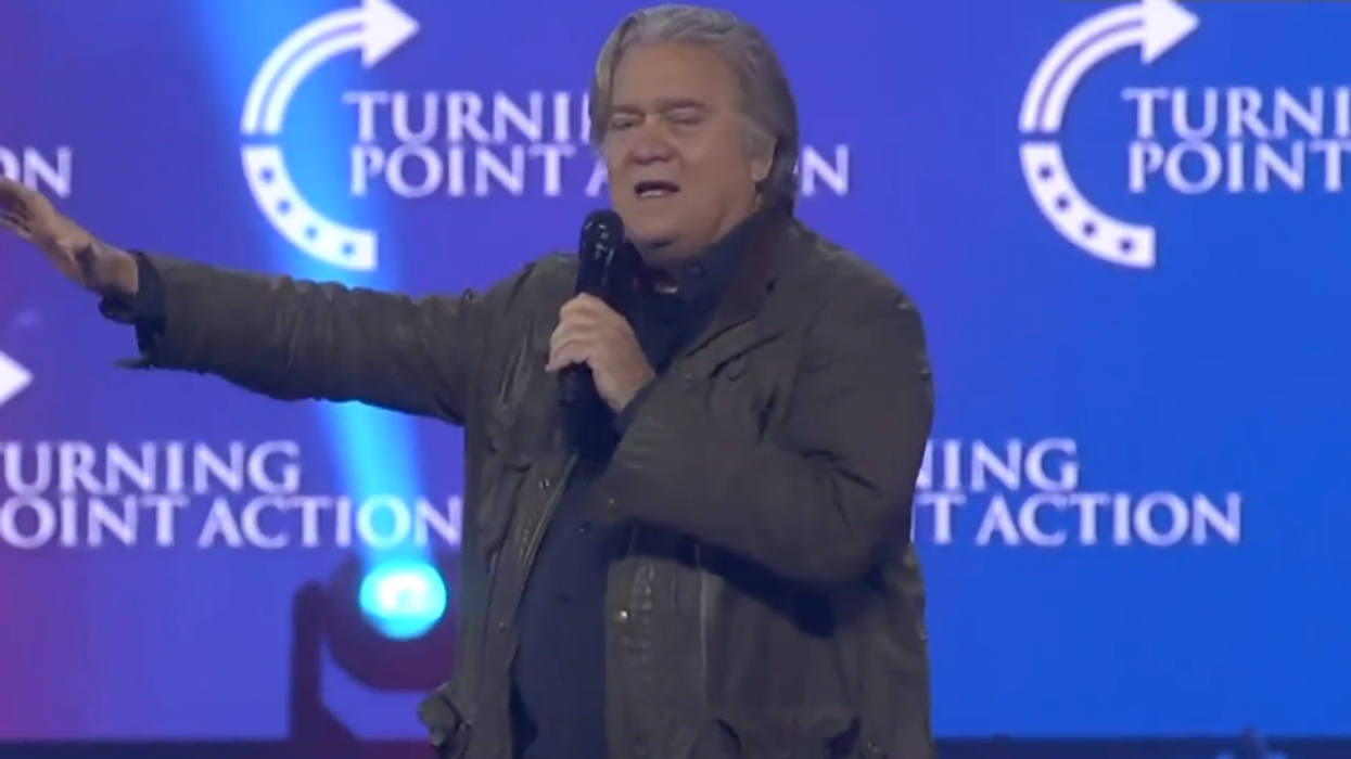Watch: Twice-convicted felon Steve Bannon accuses President Joe Biden of 'selling out this country'