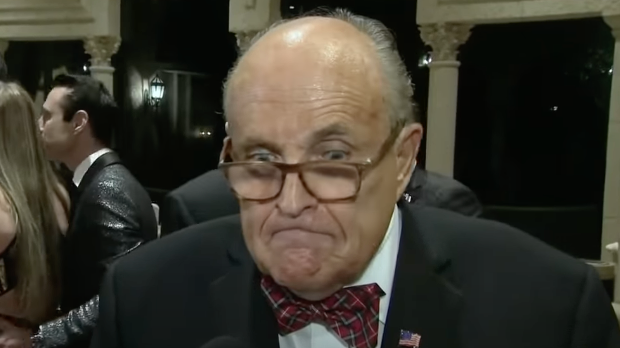 'America's seditious mayor': Rudy Giuliani ruthlessly trolled over 'unintelligible' greeting from Mar-a-Lago