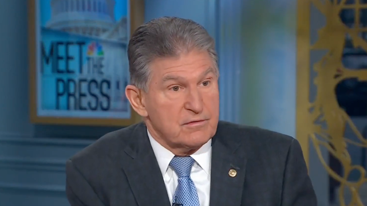 Watch: Joe Manchin boasts about high-fiving Kyrsten Sinema at Davos for protecting the Senate filibuster