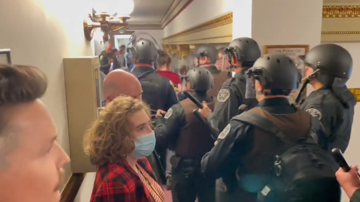 'Let her speak!' 7 arrested in protest over Montana GOP’s silencing of trans lawmaker