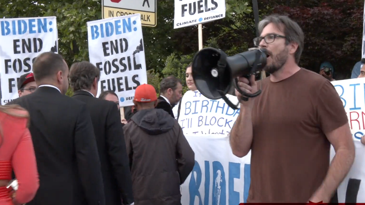 Climate campaigners blockade White House Correspondents Dinner