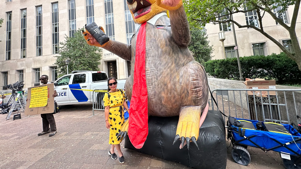 Inside the Trump arraignment circus outside the D.C. courthouse