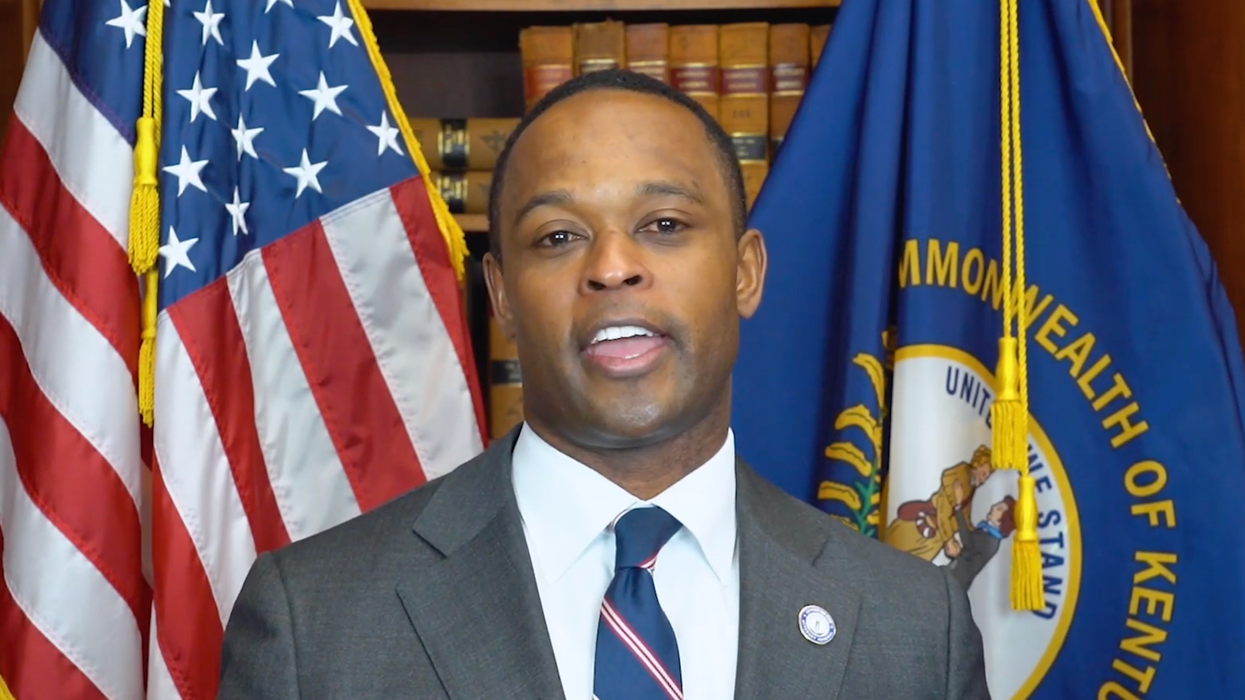 Top KY law enforcement official holds rally touting support from politician facing 91 felony counts