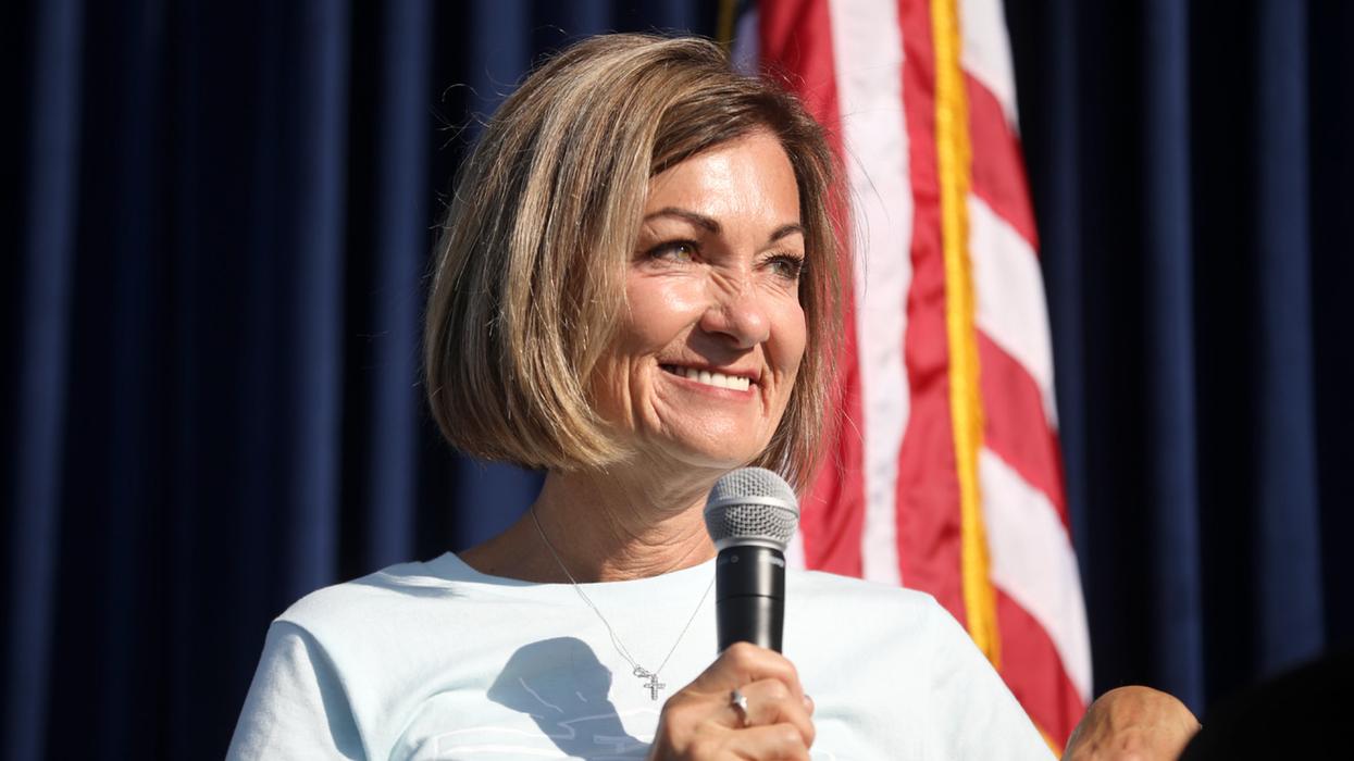 Iowa Republican Gov. Kim Reynolds uses secret Twitter account to attack Trump and Haley