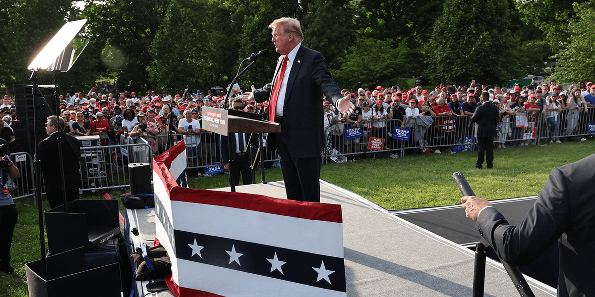 Trump Bonx Rally Trump’s Bronx rally attendance claim mocked as aerial images show a ...