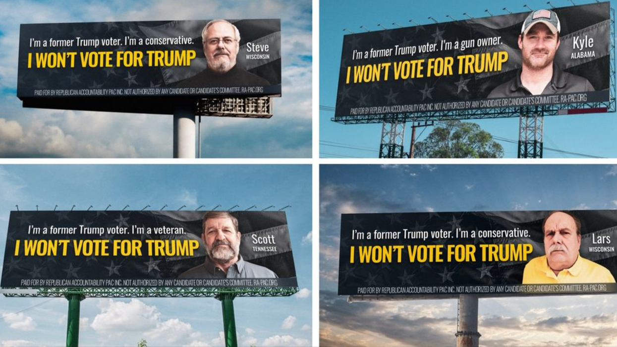 GOP group runs ads outside RNC featuring former Trump supporters now voting against him