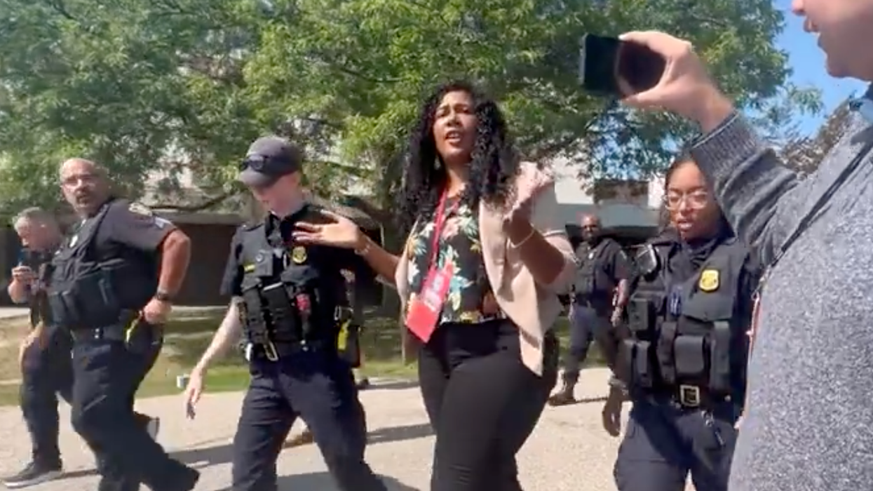 Police remove former Michigan Republican Party chair from GOP convention for trespassing