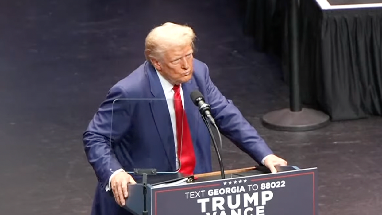 Trump in Georgia goes off-script, appears to call for assault weapons ban