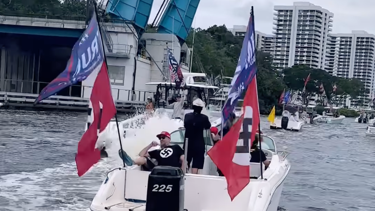 Trump campaign dismisses Nazis flying swastikas at MAGA boat parade as 'liberal activists'