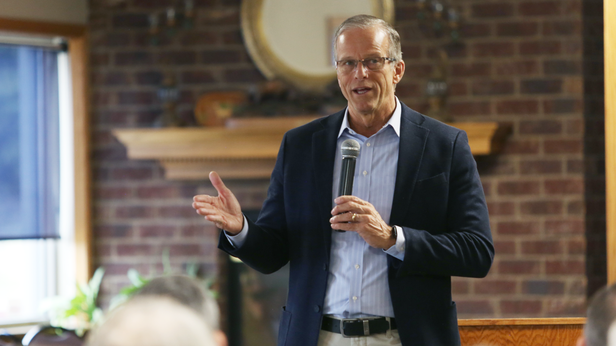 'Doesn't have the guts': Republican met with raucous scorn outside South Dakota town hall
