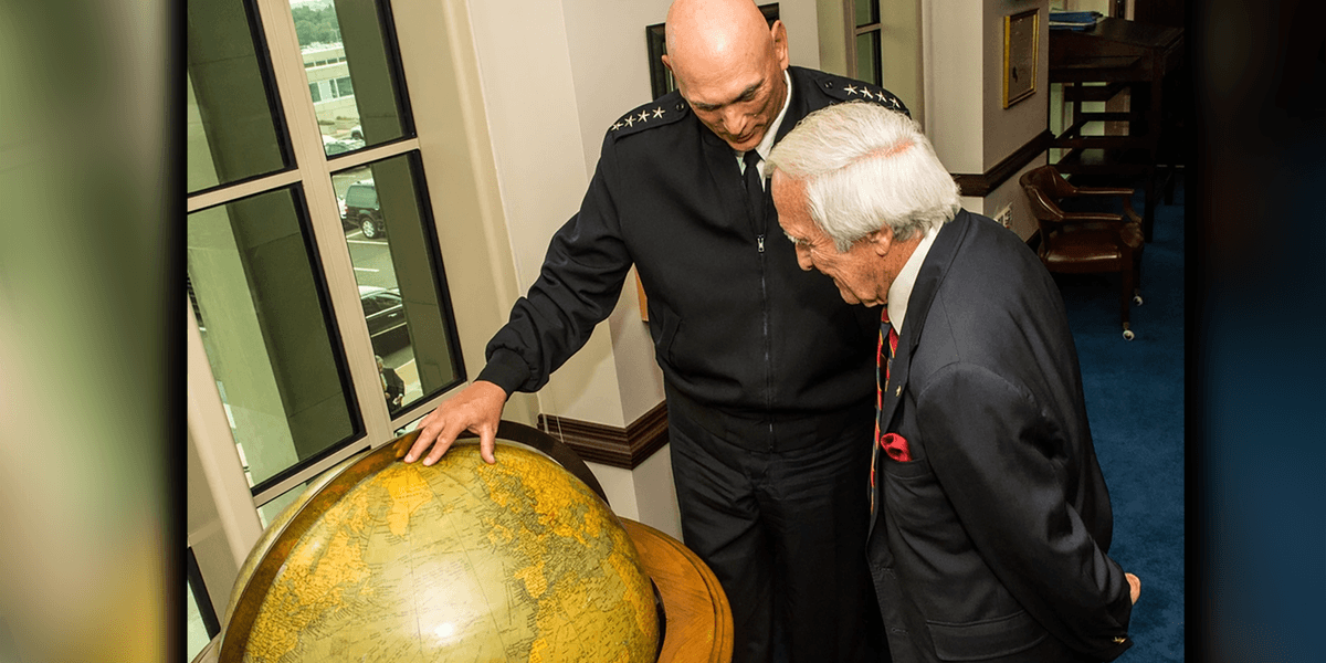 Photo: AlterNet Pete Hegseth Staffers Damage Historic Dwight D. Eisenhower Globe