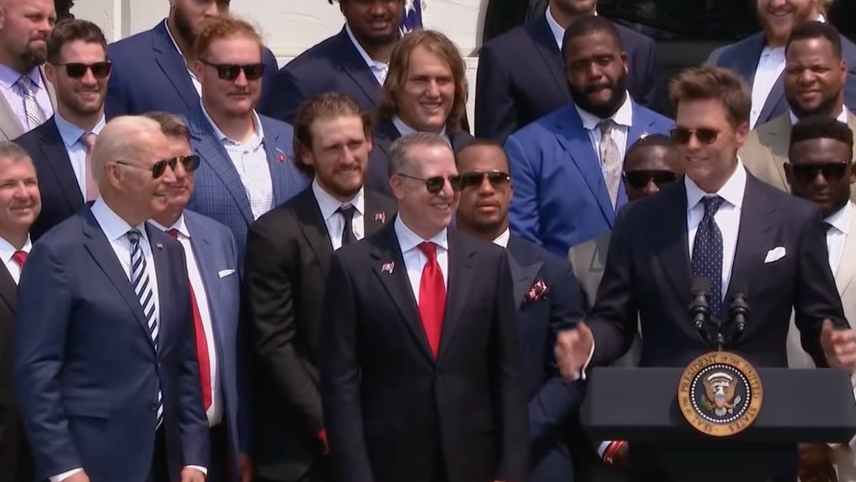 Watch: Trump pal Tom Brady mocks former president in front of Biden at White House celebration